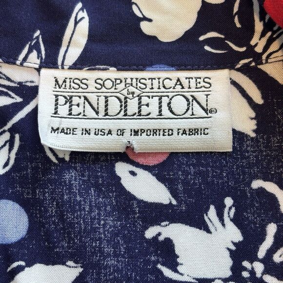 Pendleton MISS SOPHISTICATE/ PENDLETON Vtg Floral Shirt Women 14 Size XL / US 12-14 / IT 48-50 - 7 Thumbnail