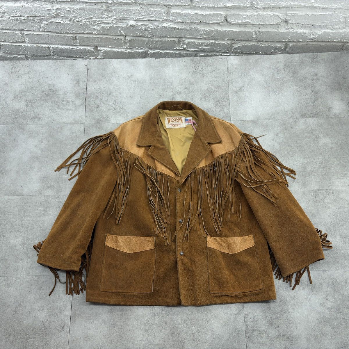 Schott Schott Western Suede Fringe Jacket Made in USA Size US XL / EU 56 / 4 - 1 Thumbnail