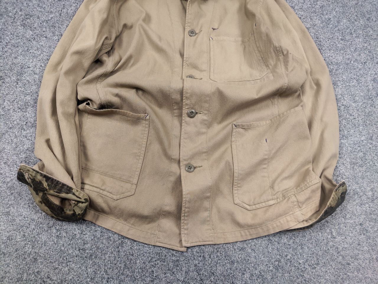 Japanese Brand Vintage Boston Nine Japan Canvas Tactical Work beige Jacket Size US L / EU 52-54 / 3 - 6 Thumbnail