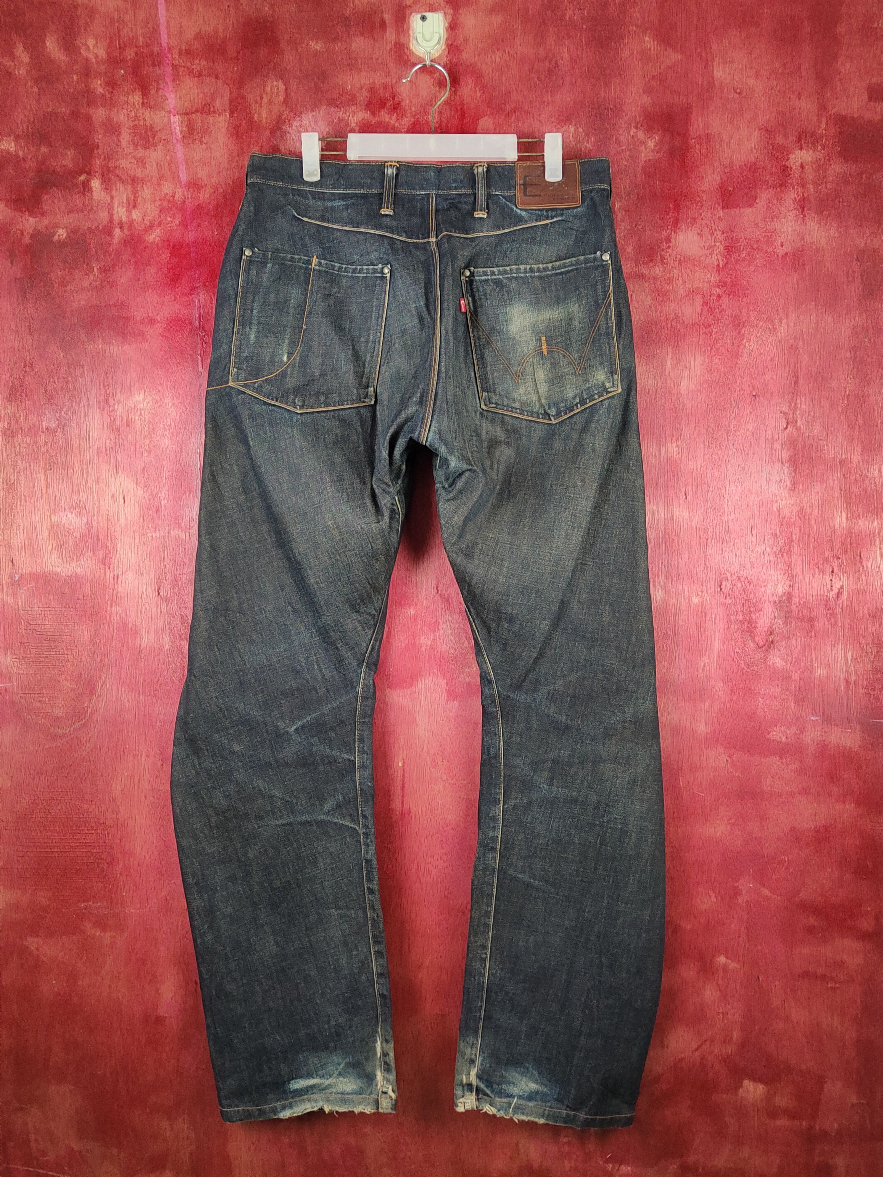 Edwin Edwin E Function Black Distressed Ripped Jeans #S2196 Size US 34 / EU 50 - 7 Thumbnail