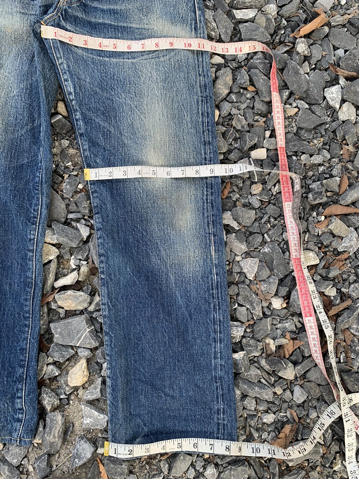 Kapital VINTAGE BURGUS PLUS SELVEDGE JAPANESE FADED DISTRESSED DENIM Size US 32 / EU 48 - 21 Thumbnail