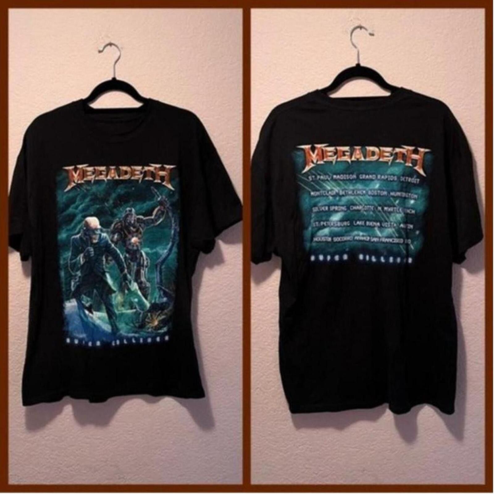 Megadeth Megadeth Band Tour Graphic T-Shirt Black Size Large Size ONE SIZE - 1 Thumbnail