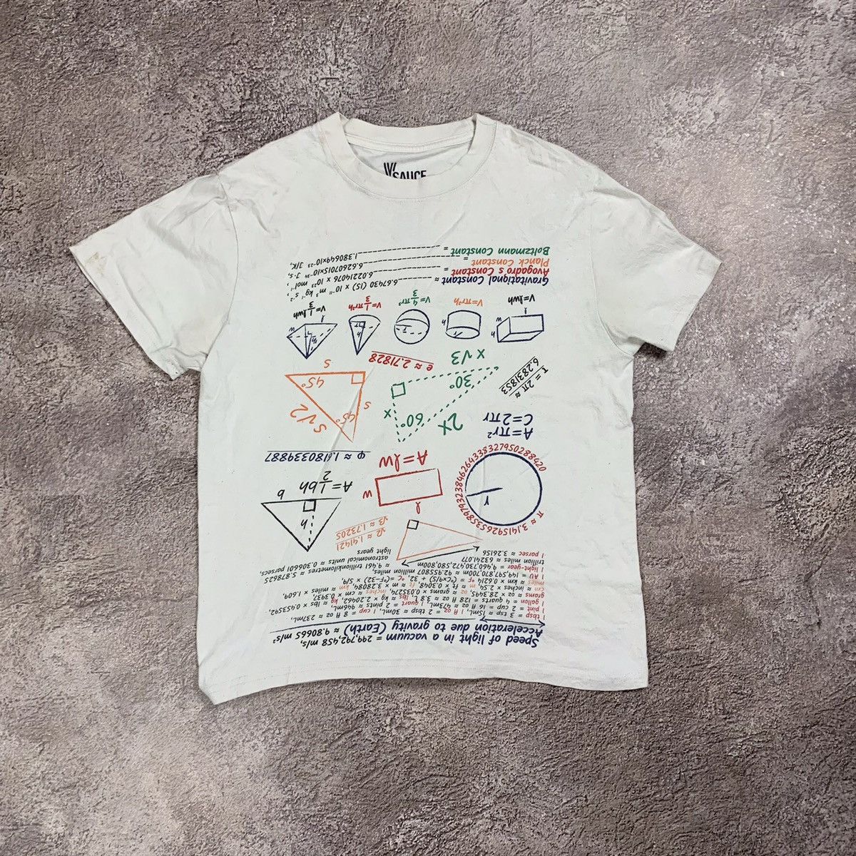 Vintage Vintage Y2K Graphic Tee Math Formulas Streetwear Skate M Size US M / EU 48-50 / 2 - 1 Thumbnail