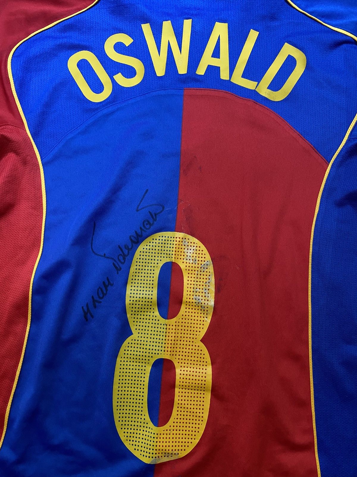 Nike × Vintage Nike 1893 BASEL 2004 2005 #8 Oswald JERSEY SOCCER SHIRT Size US XL / EU 56 / 4 - 8 Thumbnail