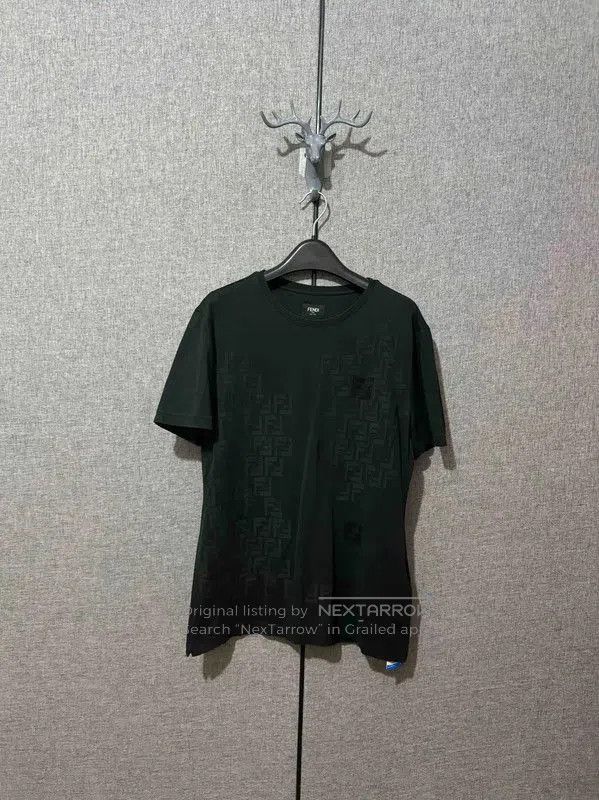 Fendi Fendi Black Cotton Logo Men's T-Shirt . Size US M / EU 48-50 / 2 - 1 Thumbnail