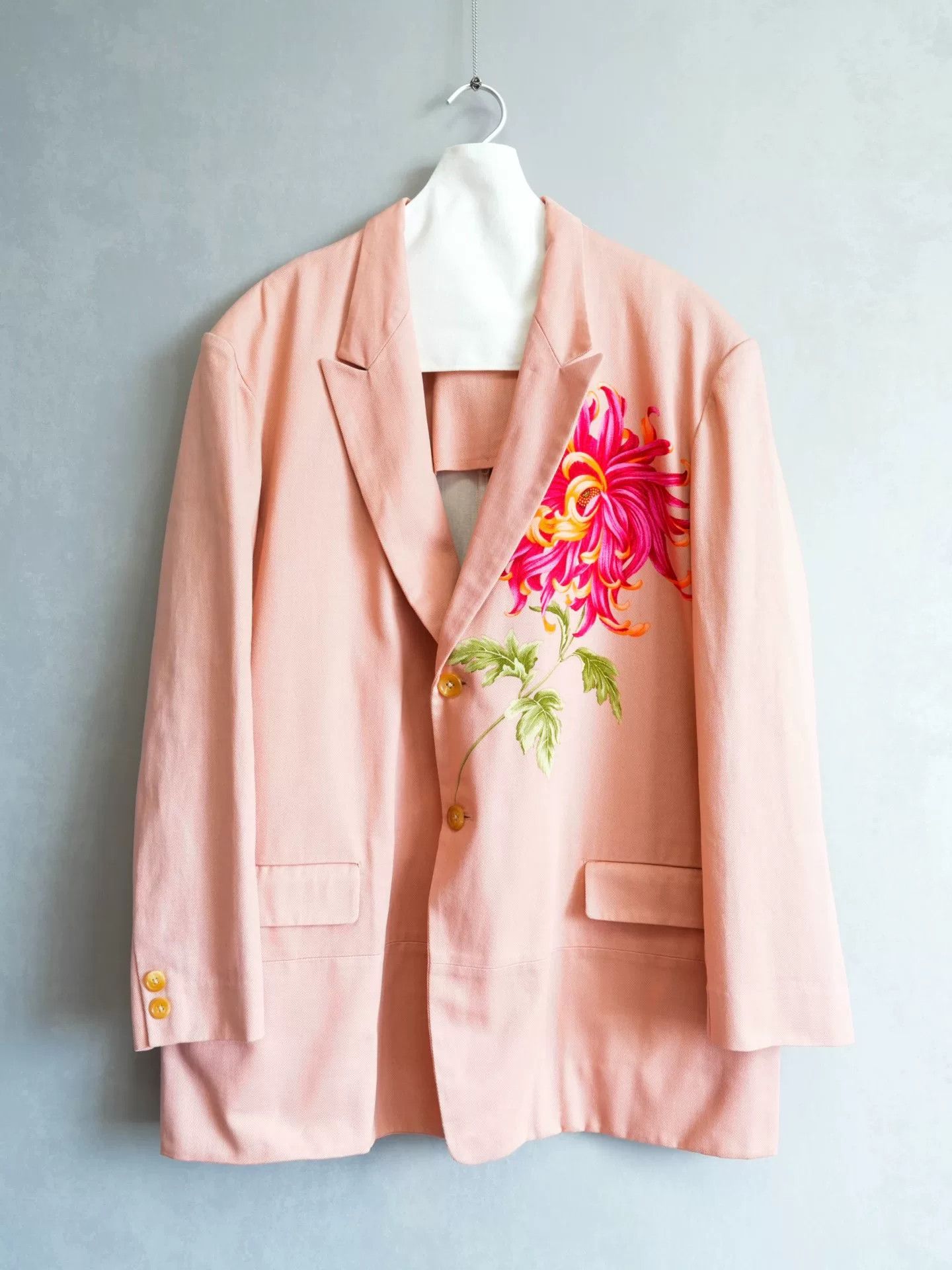 Yohji Yamamoto yohji yamamoto pink floral blazer 96ss Size M / US 6-8 / IT 42-44 - 1 Thumbnail