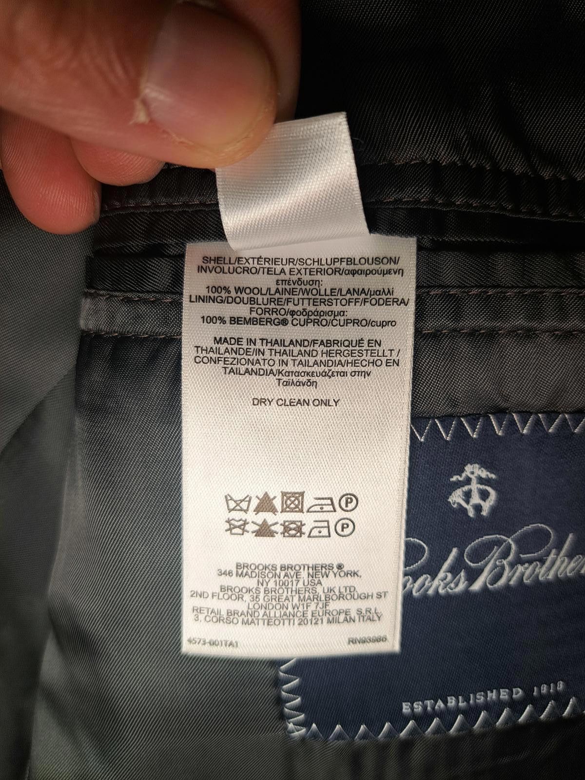 Brooks Brothers Brooks Brothers Sport Coat Mens 44R Gray Birdseye 100% Wool Size 44R - 4 Thumbnail