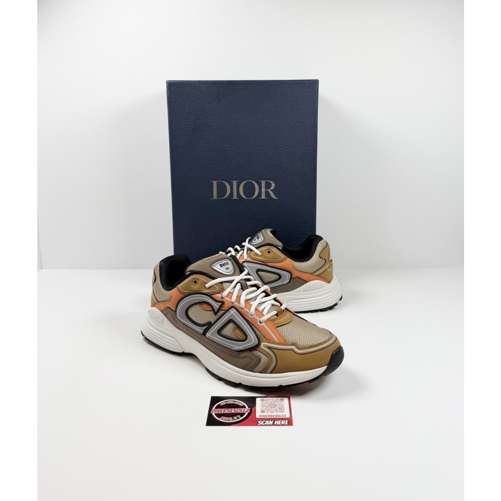 Dior Size 43EU/10US - Dior B30 Brown Orange Sneakers Size US 10 / EU 43 - 1 Thumbnail