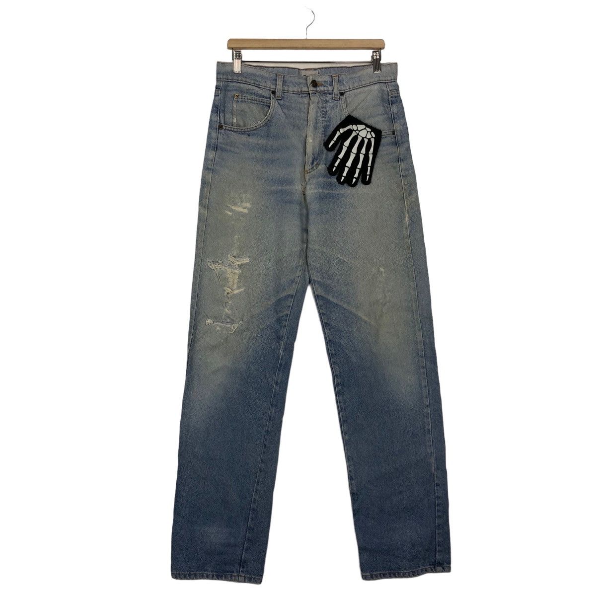 Japanese Brand 🔥90’s VINTAGE ACID WASH DENIM JEANS GOOSE & GENDER JAPAN Size US 32 / EU 48 - 2 Thumbnail