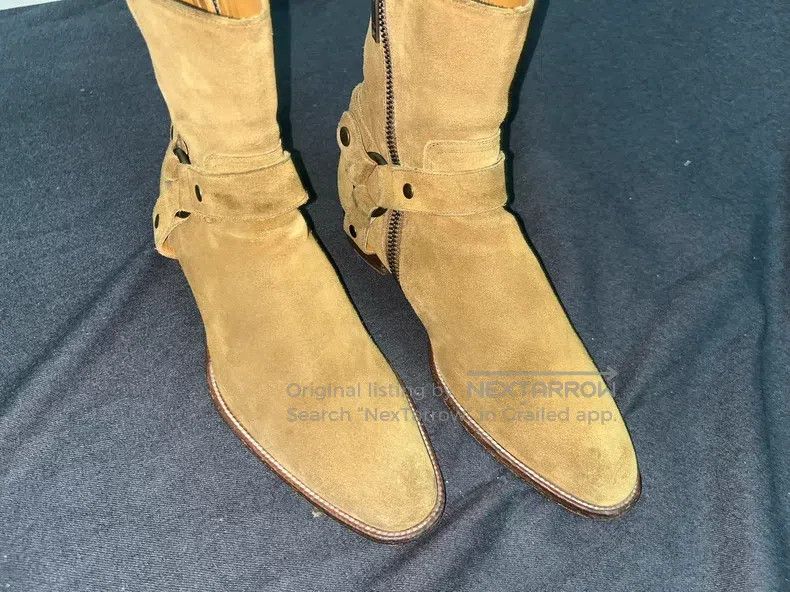 Saint Laurent Paris Saint Laurent Paris Suede Chelsea Boots with Buckle Size US 7 / EU 40 - 1 Thumbnail