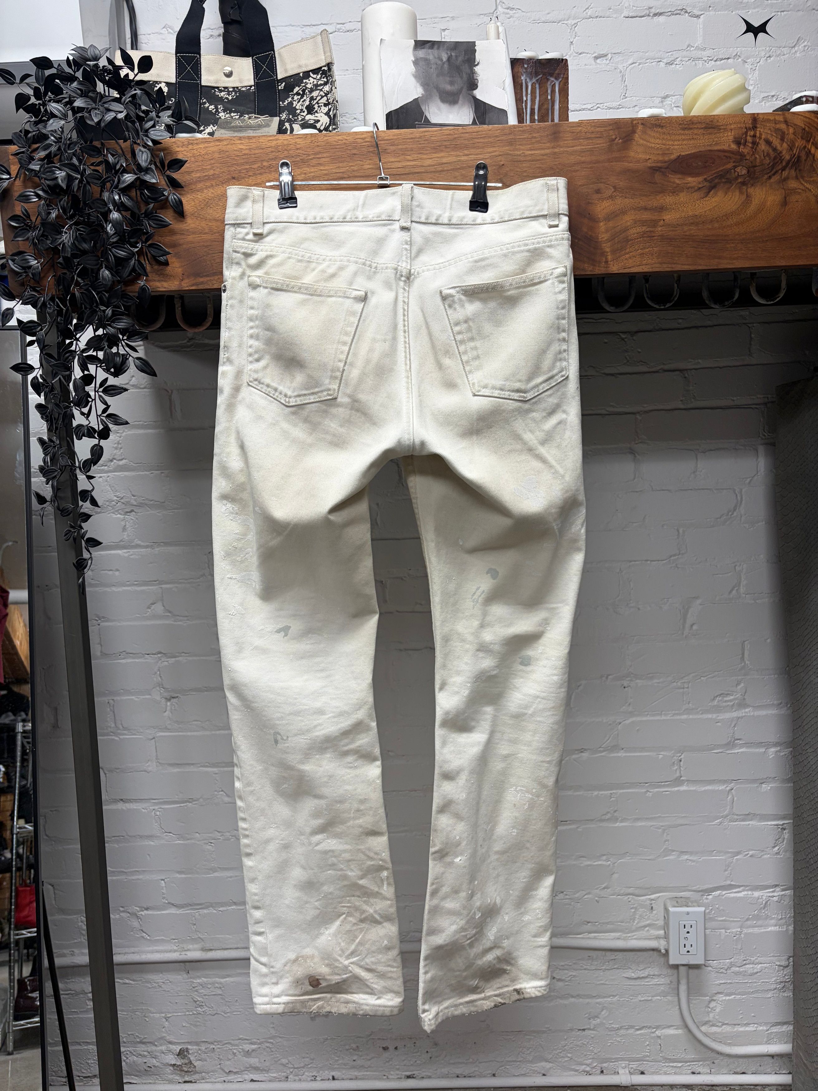 Helmut Lang Vintage Helmut Lang ‘Painter’ White Bootcut Denim Size US 32 / EU 48 - 4 Thumbnail