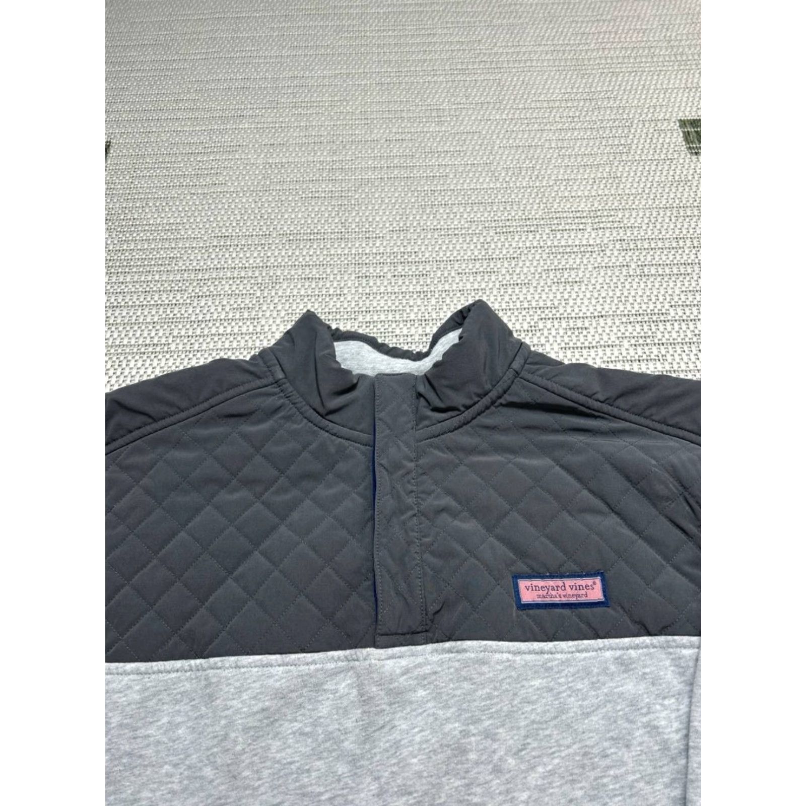 Vineyard Vines Vineyard Vines Sweater Mens M Gray Cotton Blend Knit Fleece Pullover Mock Neck Long Sleeve Logo Size US M / EU 48-50 / 2 - 2 Thumbnail