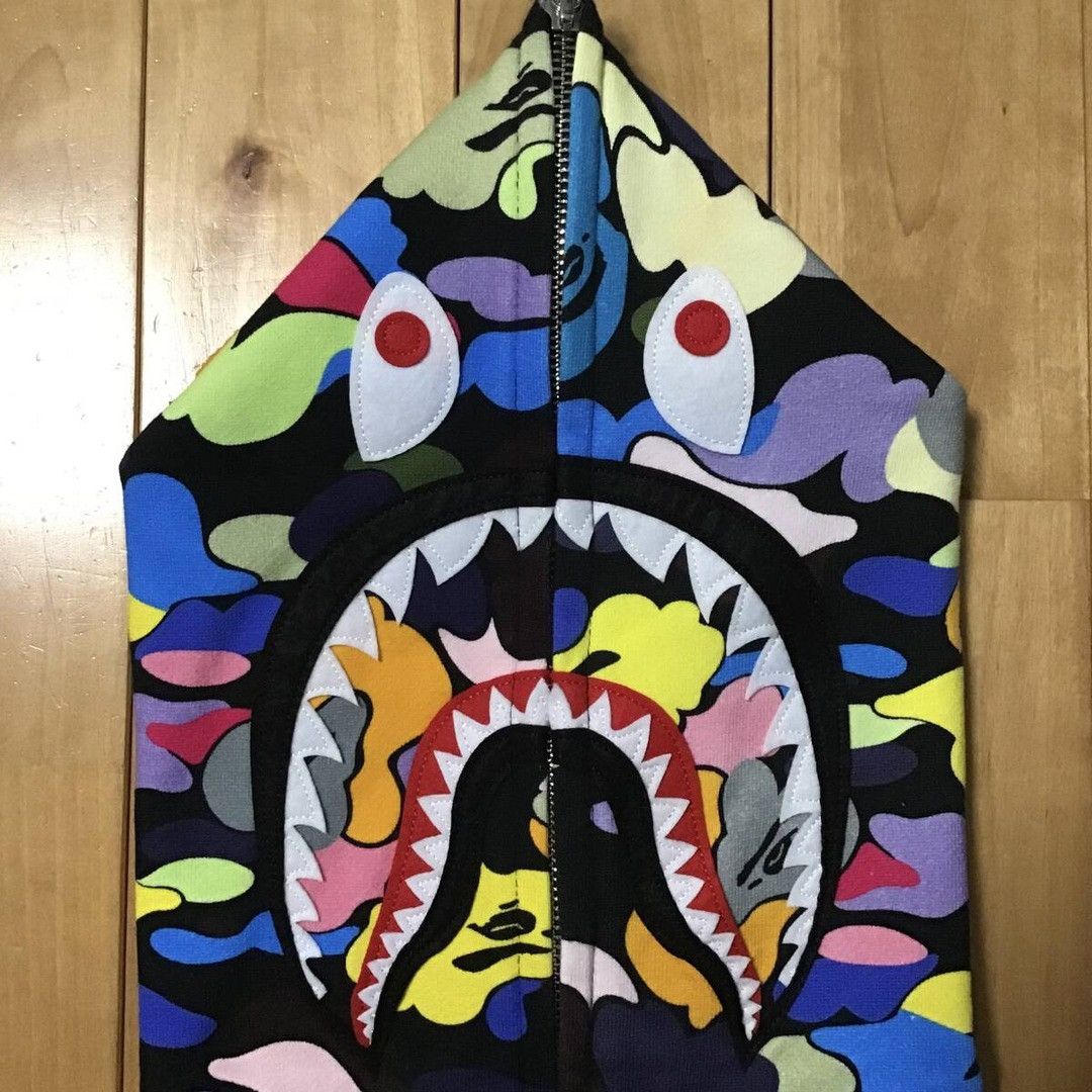 Bape BAPE Multi camo WGM shark full zip hoodie a bathing ape Size US S / EU 44-46 / 1 - 3 Thumbnail