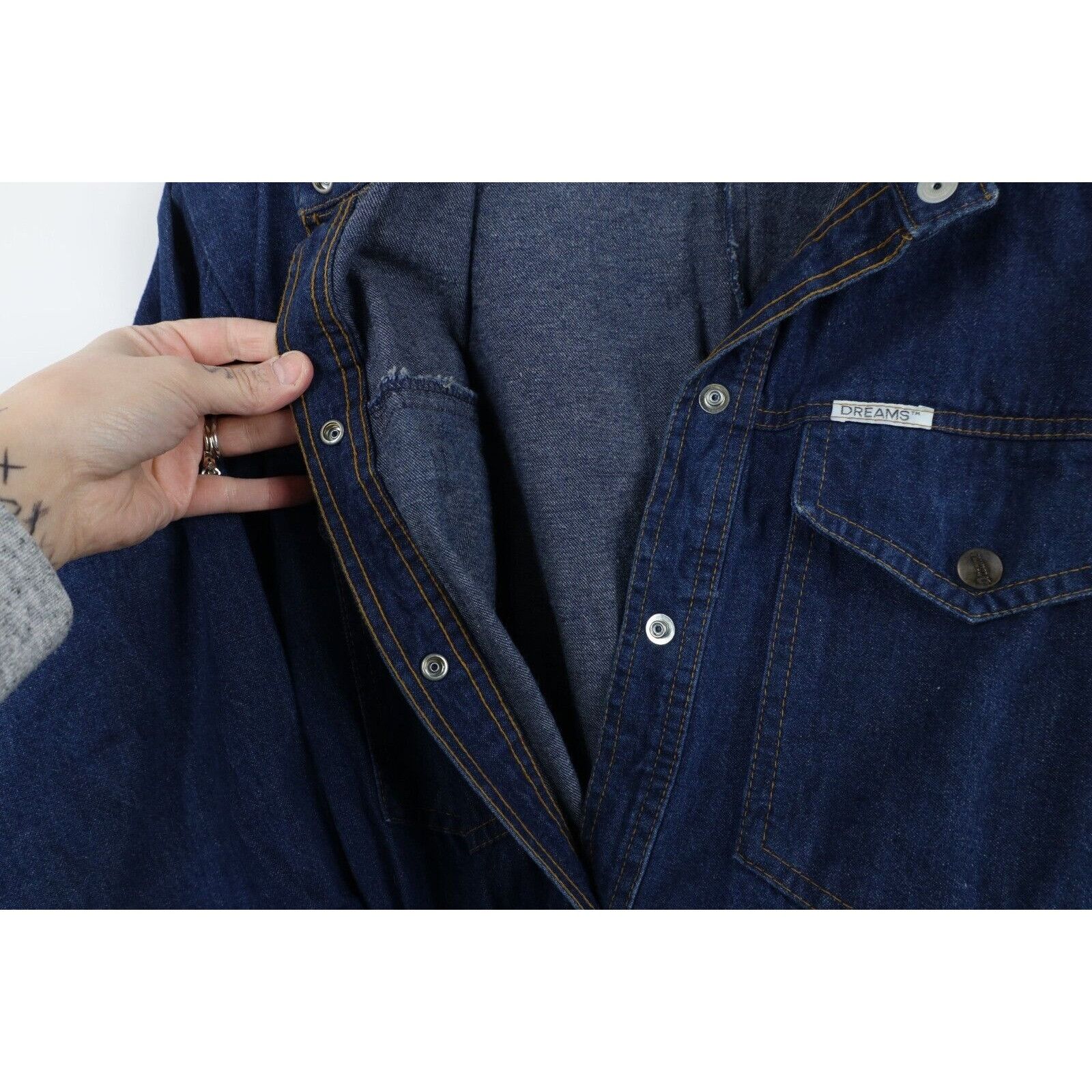 Vintage Vintage 80s 90s Streetwear Faded Long Sleeve Denim Dress Size M / US 6-8 / IT 42-44 - 10 Thumbnail