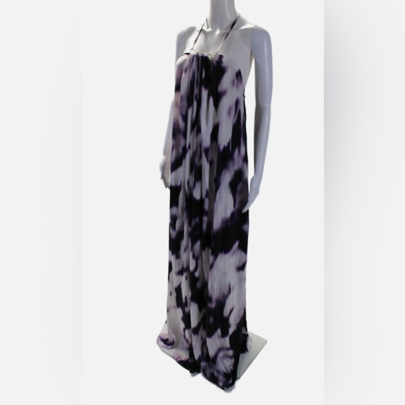 Other Kaufman Franco $1995 Elegant Purple White Maxi Dress size XS Size XS / US 0-2 / IT 36-38 - 2 Thumbnail