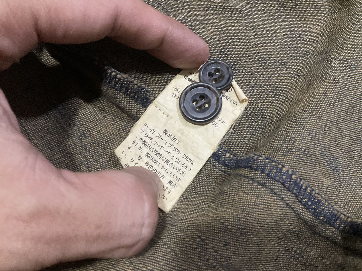 If Six Was Nine × Japanese Brand × Tornado Mart 🔥Y2K Archived Tornado Mart Tribal Denim Shirt Mud Wash Fray Size US L / EU 52-54 / 3 - 9 Thumbnail
