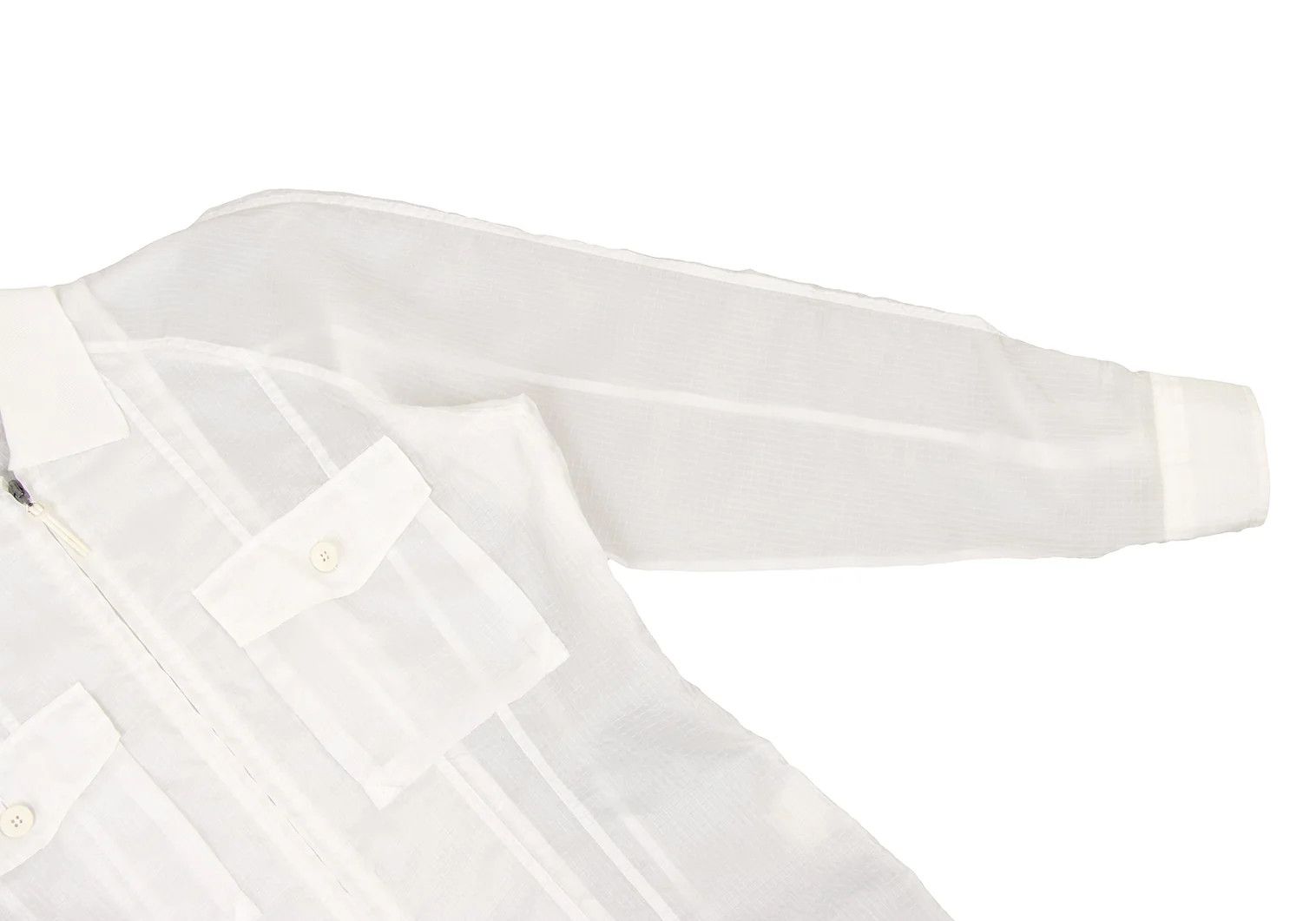 Issey Miyake Zip-up Ripstop Shirt Blouson in White, Size M Size US M / EU 48-50 / 2 - 6 Thumbnail