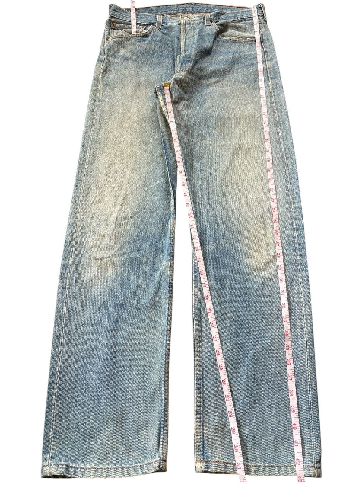 Levi's Vintage 90s Levis 501 Faded Wash Distress Loose Jeans Size US 32 / EU 48 - 7 Thumbnail
