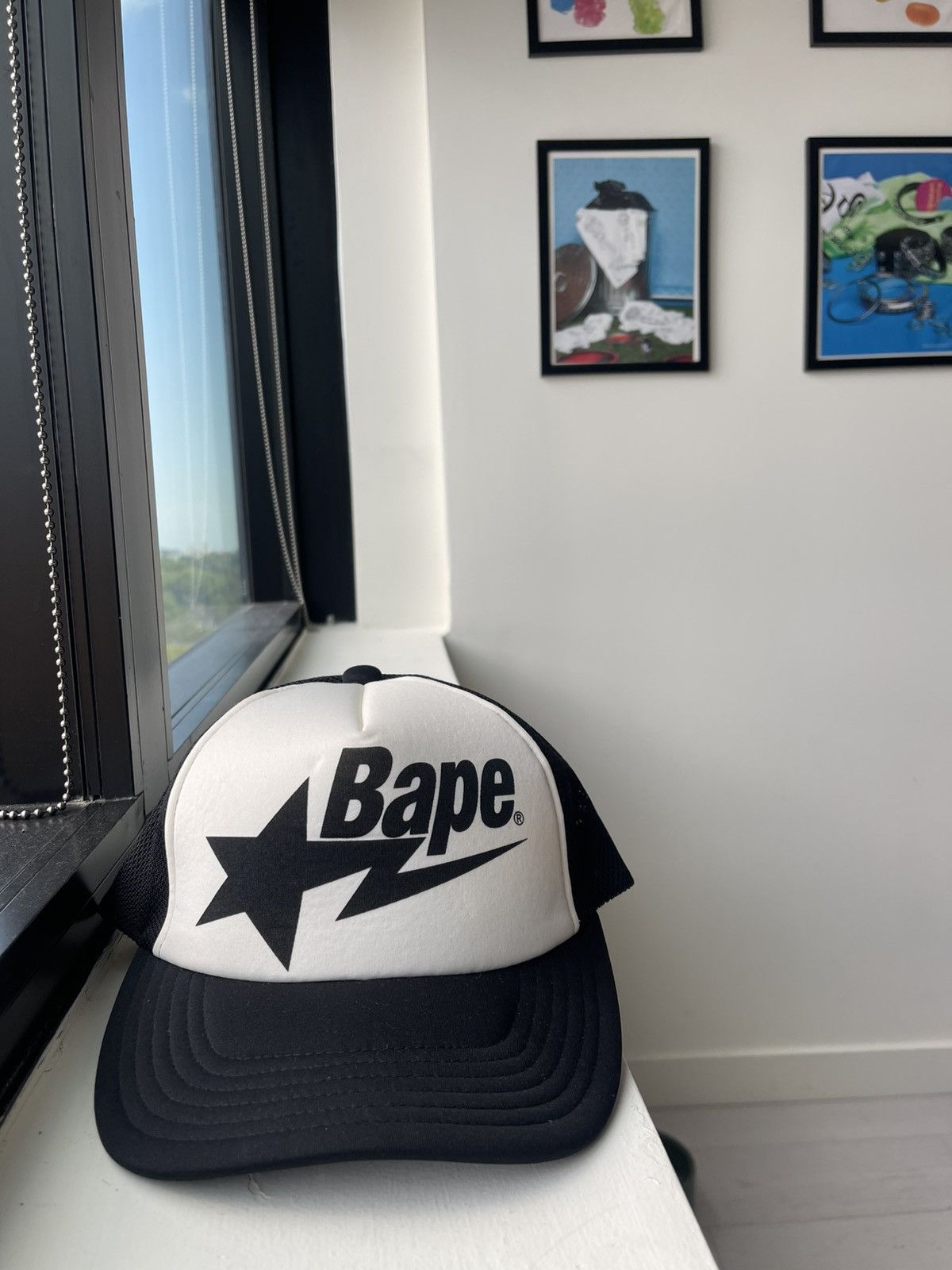 Bape Bape Bapesta Trucket Hat Black/White Size ONE SIZE - 2 Thumbnail