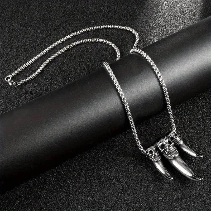 Jewelry Skull Head Demon Mask Destruction Pendant Size ONE SIZE - 3 Thumbnail