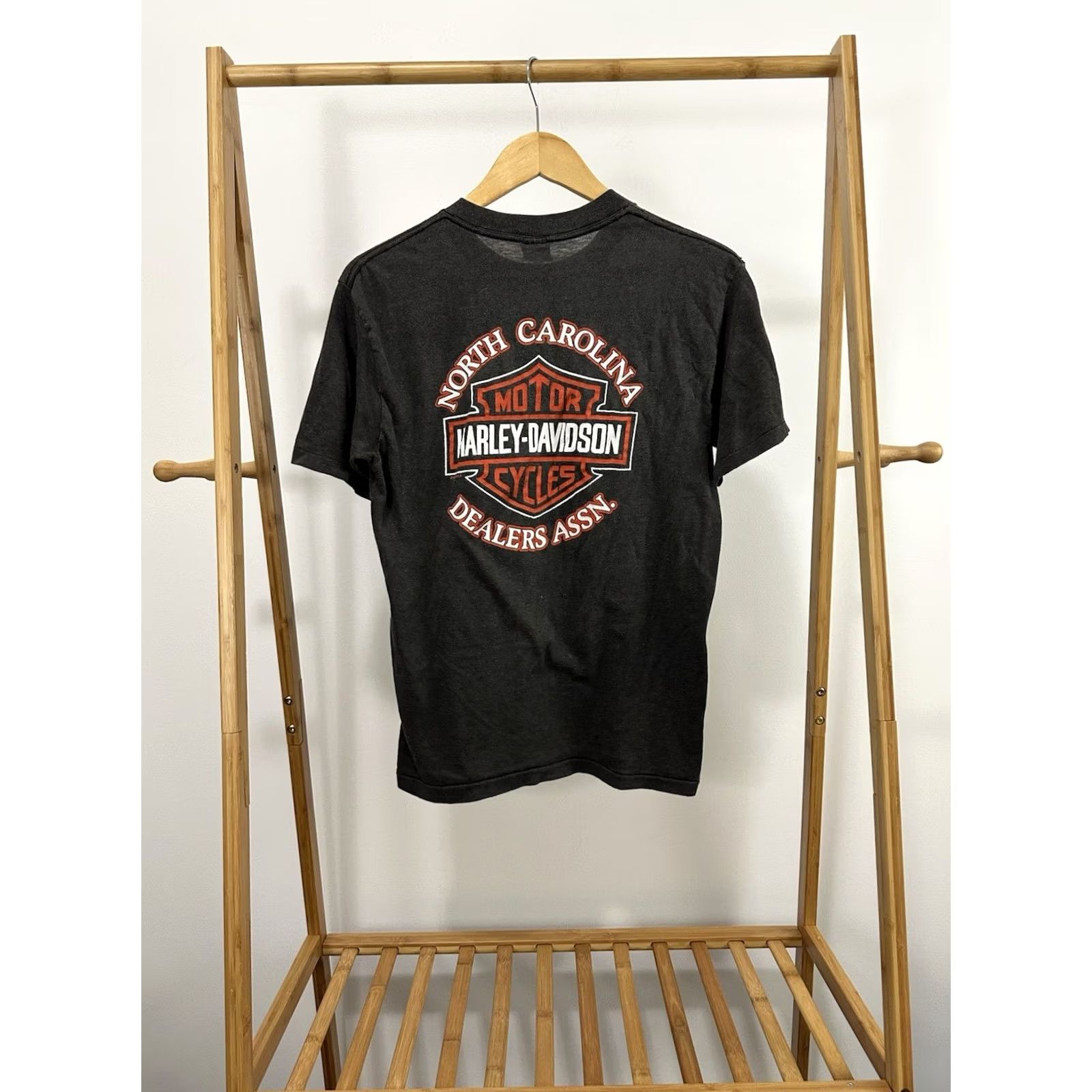 Harley Davidson VINTAGE 80s Harley-Davidson Boone Fall Rally Paper Thin Faded Biker T-Shirt XL Mens Size US XL / EU 56 / 4 - 2 Thumbnail