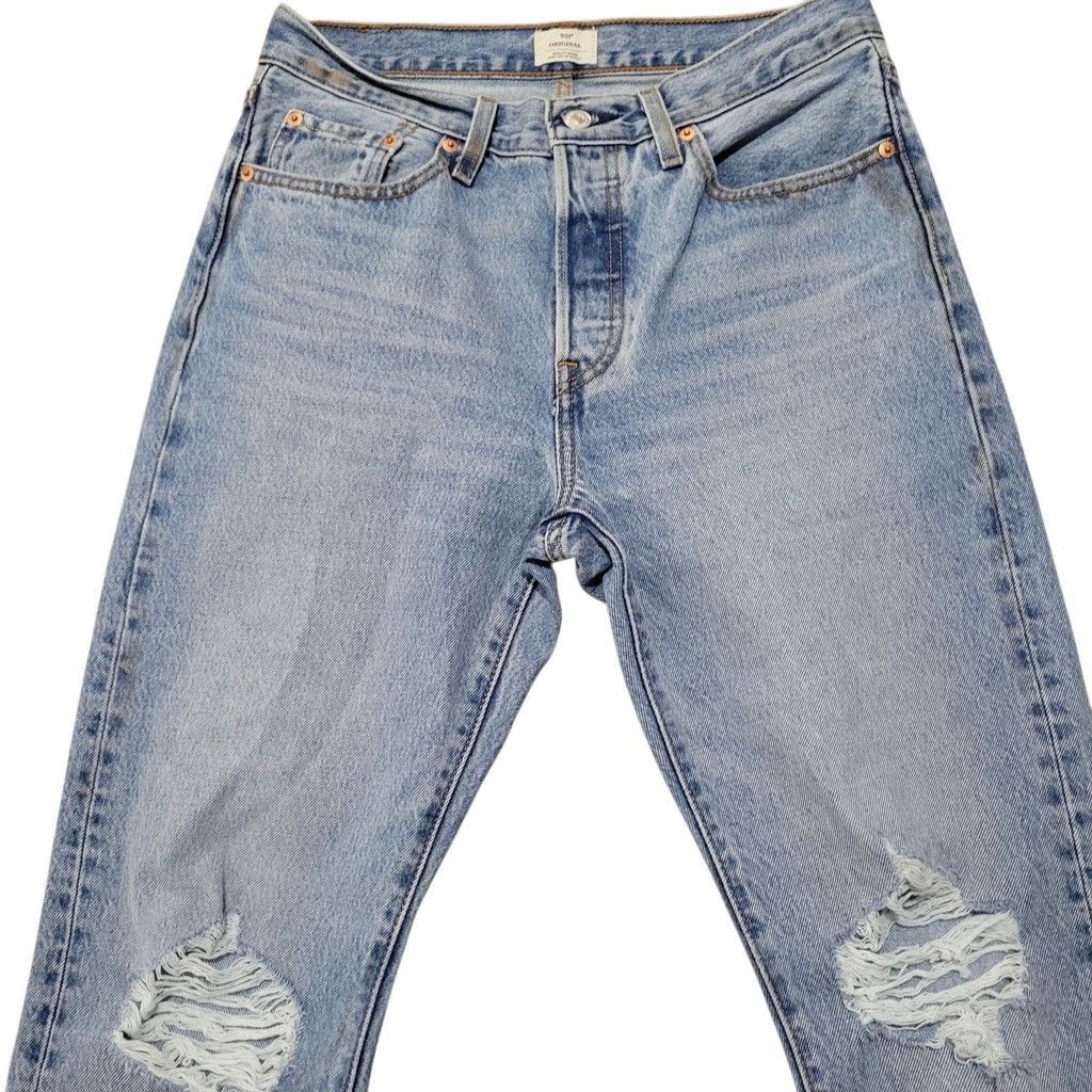 Levi's Levi's 501 Original Distressed Button-Fly Frayed Jean 28/30 Size 28" / US 6 / IT 42 - 7 Thumbnail