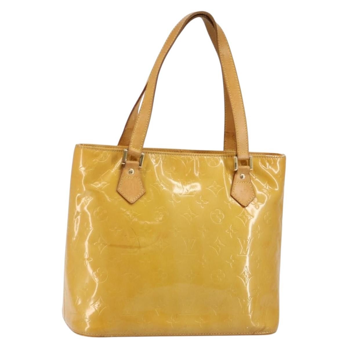 Louis Vuitton LOUIS VUITTON Monogram Vernis Houston Hand Bag Beige M91004 Size ONE SIZE - 1 Thumbnail