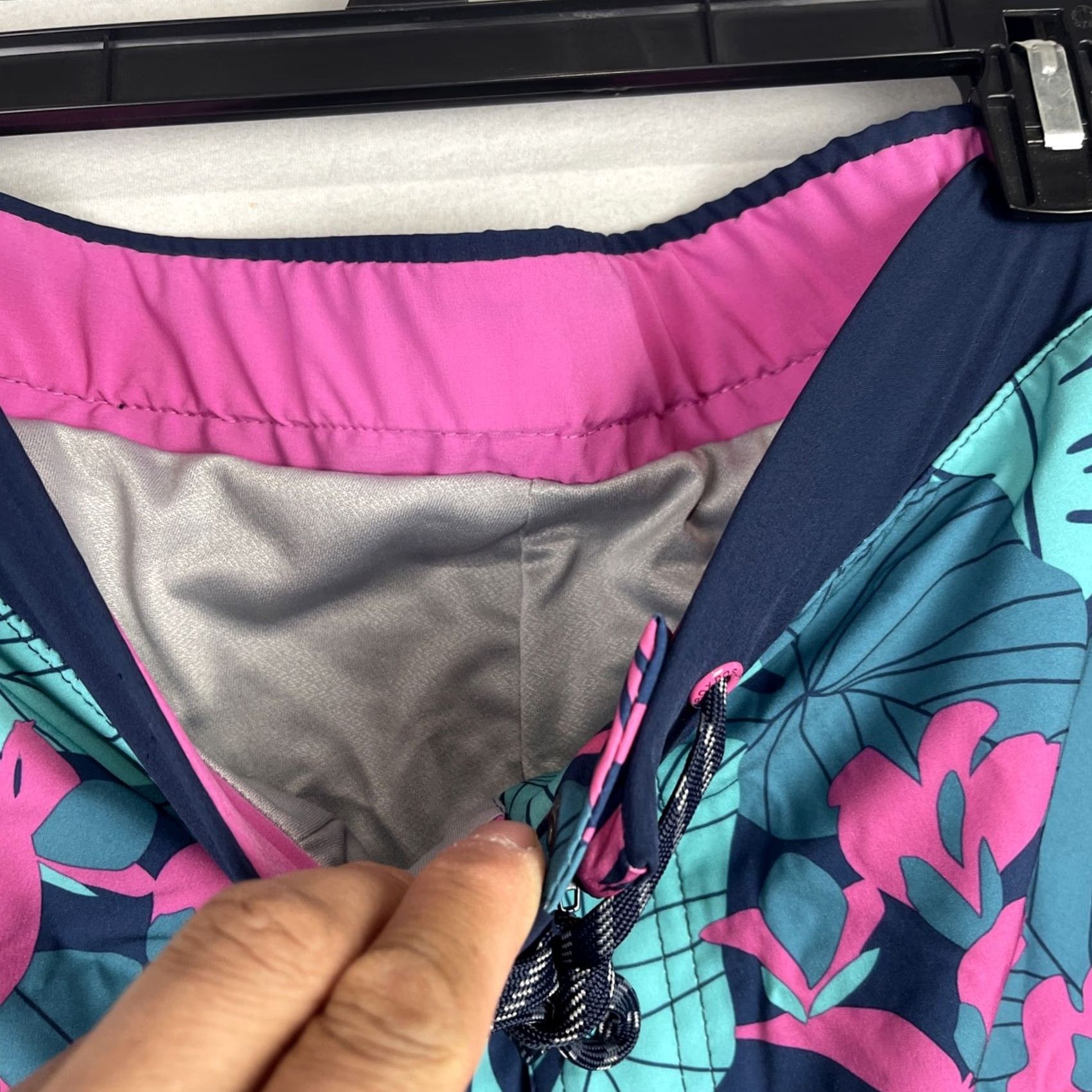 ZeroXposur Zeroxposur Shorts Mens M Blue Pink Brice Swim Trunks Board Shorts Tropical Floral Pattern Size US 31 - 6 Thumbnail