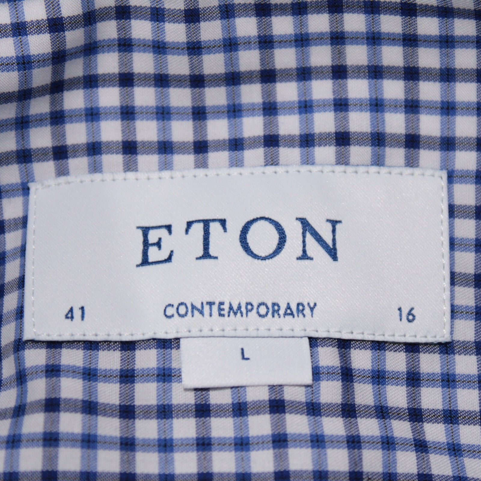 Eton New with tags Shirt Size L US In Blue