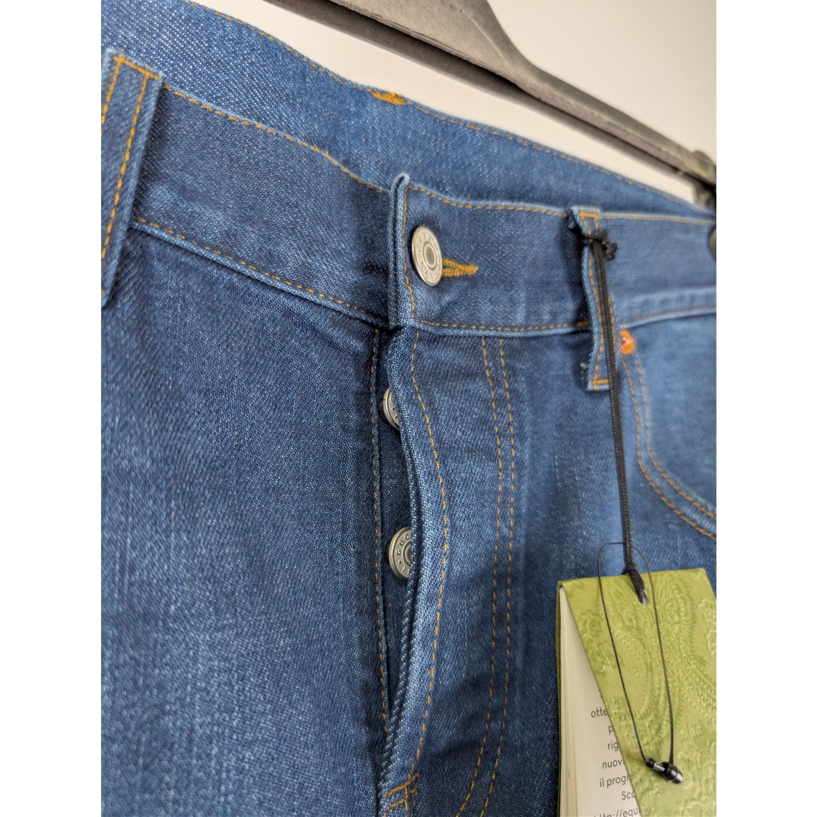 Gucci o1rshd1 Tapered Pant 5 Pocket Washed Stretch Denim Jean Size US 33 - 7 Thumbnail