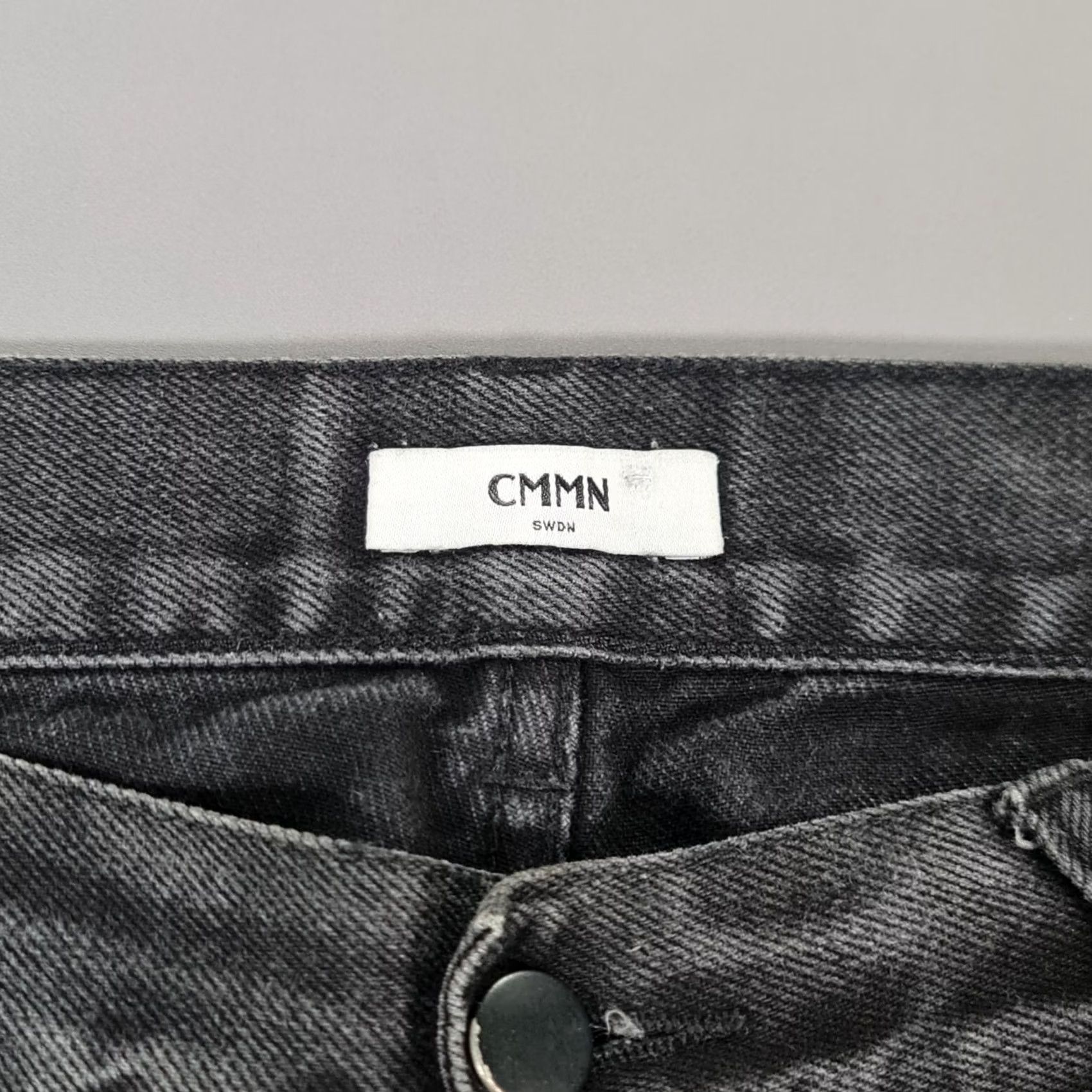 CMMN SWDN CMMN SWDN Mens Denim Shorts Grey W32 Cotton Summer Bermuda Slim 5-Pocket Design Button Fly Casual Men Size US 32 / EU 48 - 2 Thumbnail