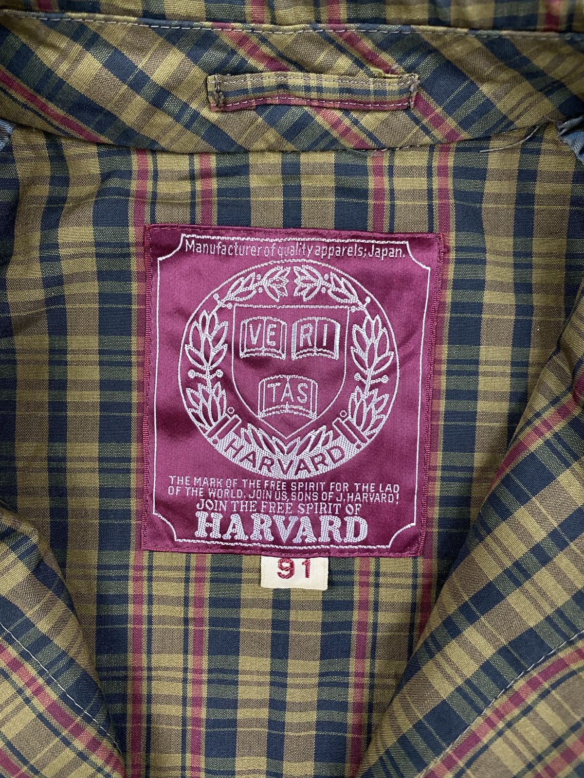 Other Vintage Harvard Checked Wool Long Trench Jacket Size US M / EU 48-50 / 2 - 9 Thumbnail