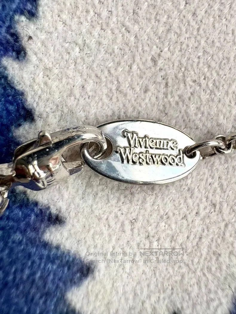 Vivienne Westwood Vivienne Westwood Silver Pearl Saturn Necklace. Size ONE SIZE - 4 Thumbnail