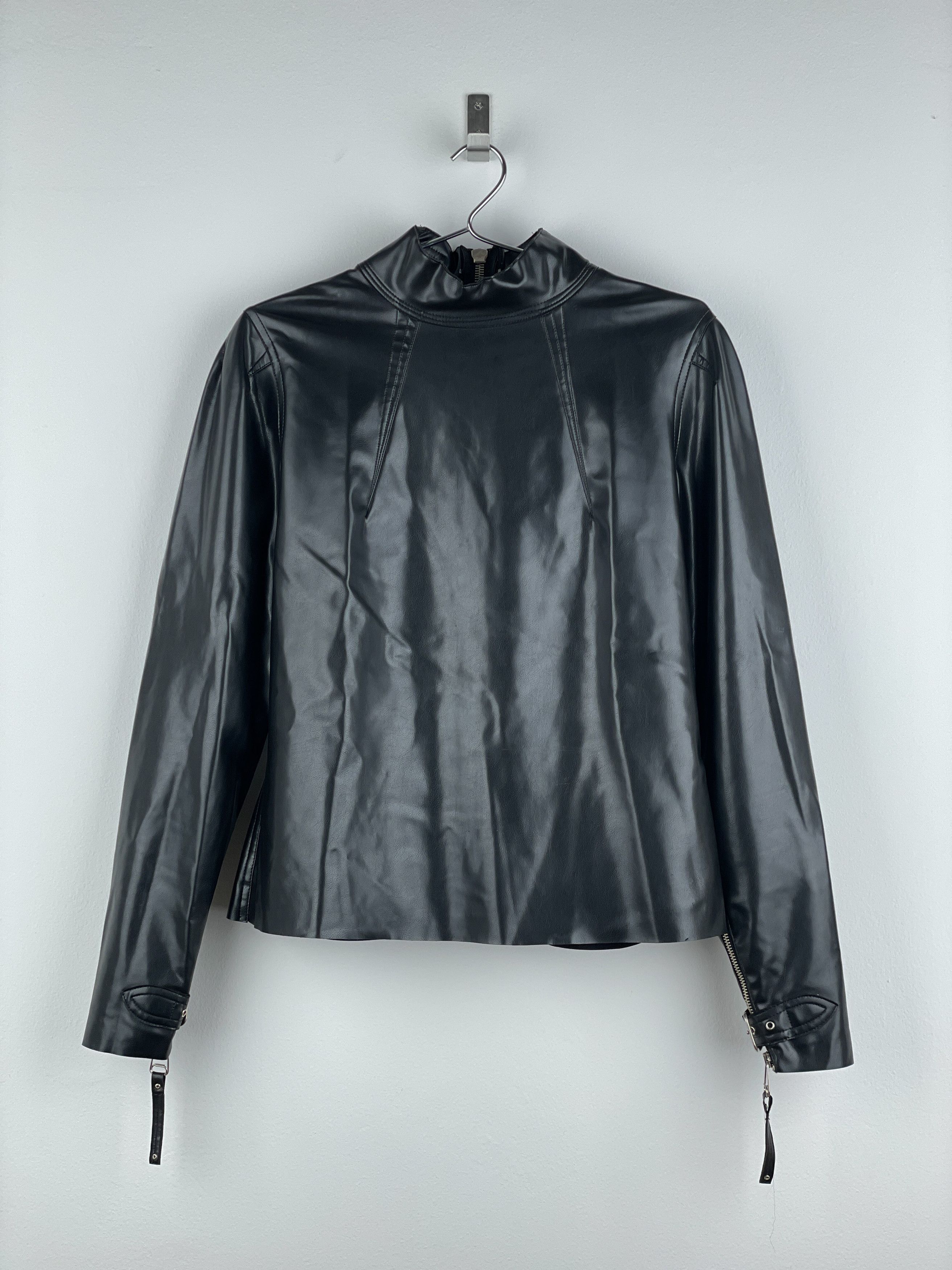 Jean Paul Gaultier 1990s Backzip Bondage Fetish Rubber Top Size XL / US 12-14 / IT 48-50 - 1 Thumbnail