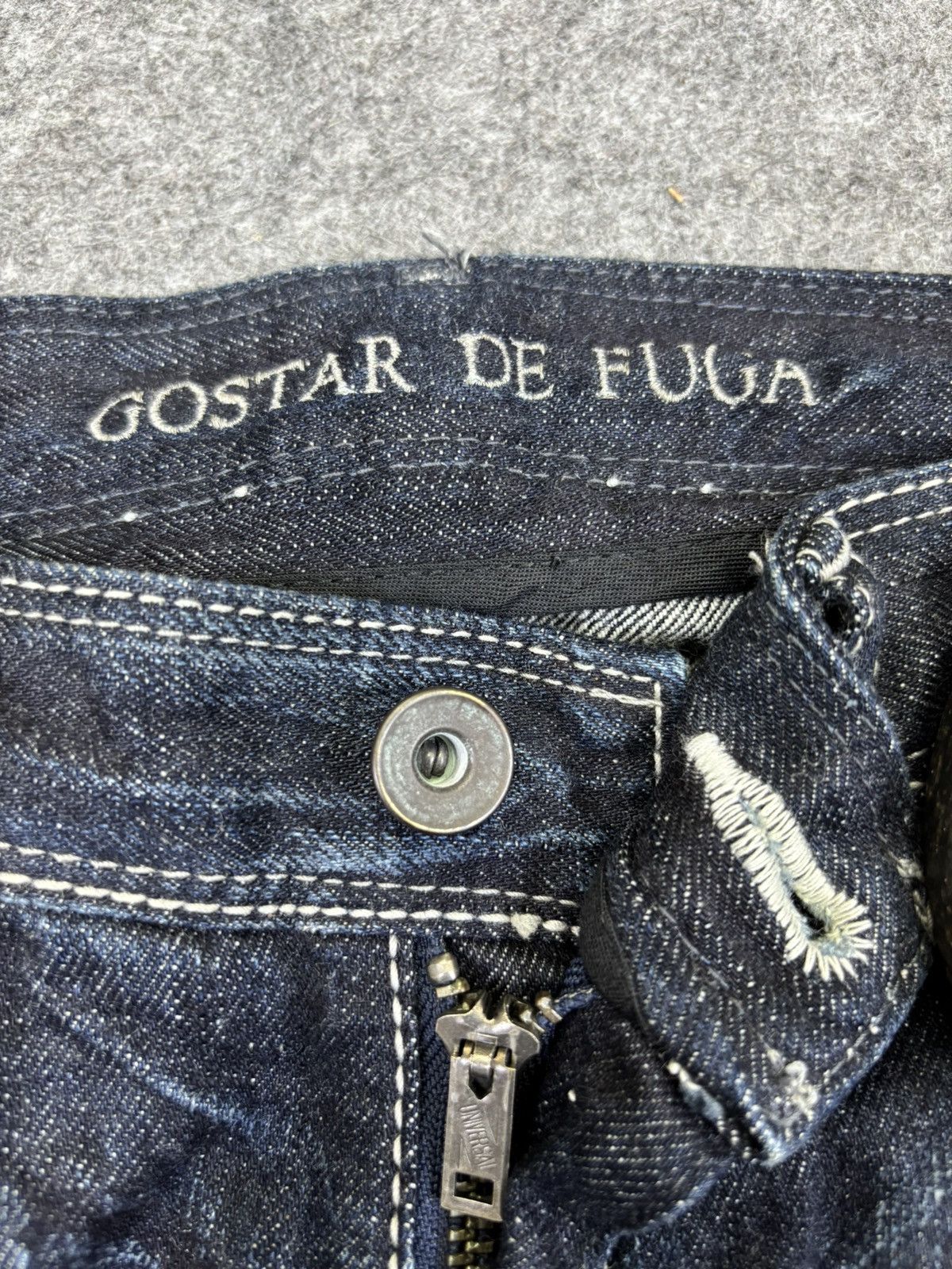 GOSTAR DE FUGA 💥Very Rare💥Archival Fuga Heavy Art Distressed Denim K7 Size US 30 / EU 46 - 10 Thumbnail