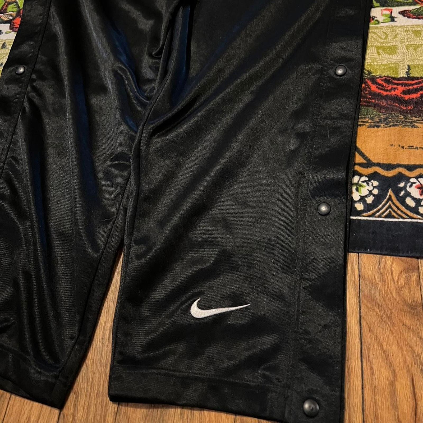 Nike × Vintage Vintage nike black track pants y2k baggy wide leg skater Size US 36 / EU 52 - 2 Thumbnail