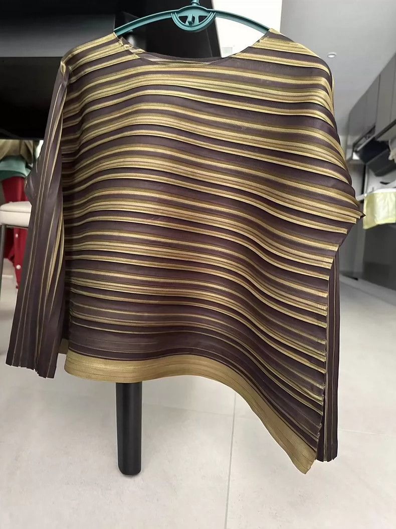 Issey Miyake Issey Miyake PP Striped Long Sleeve Top - dmc Size US S / EU 44-46 / 1 - 1 Thumbnail