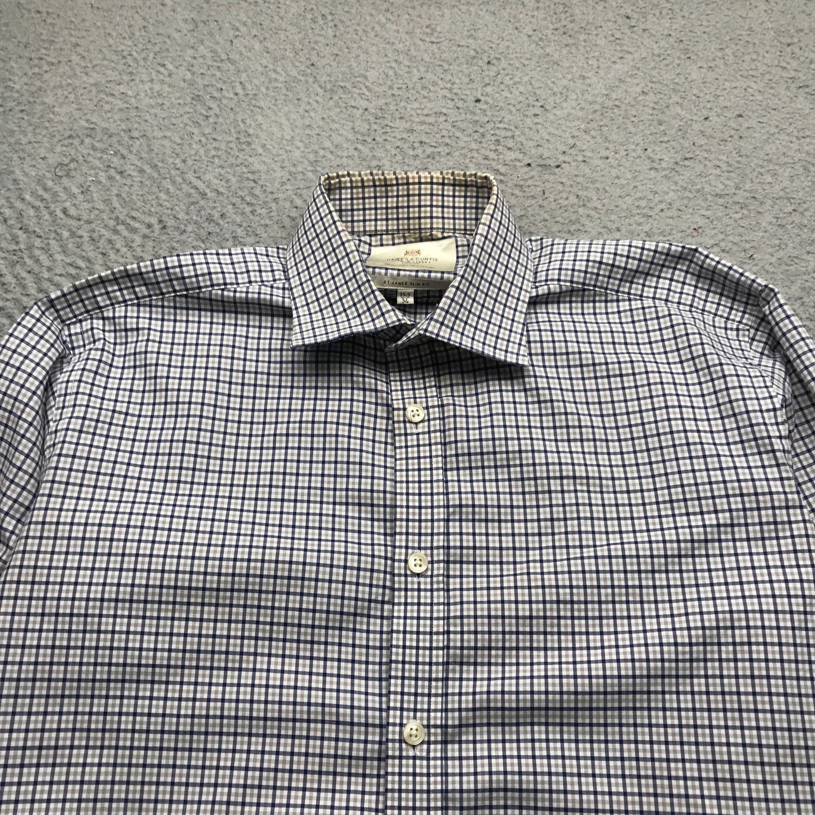 Hawes & Curtis Hawes & Curtis St James Slim Fit Gingham Button Shirt Men M Size US M / EU 48-50 / 2 - 8 Thumbnail