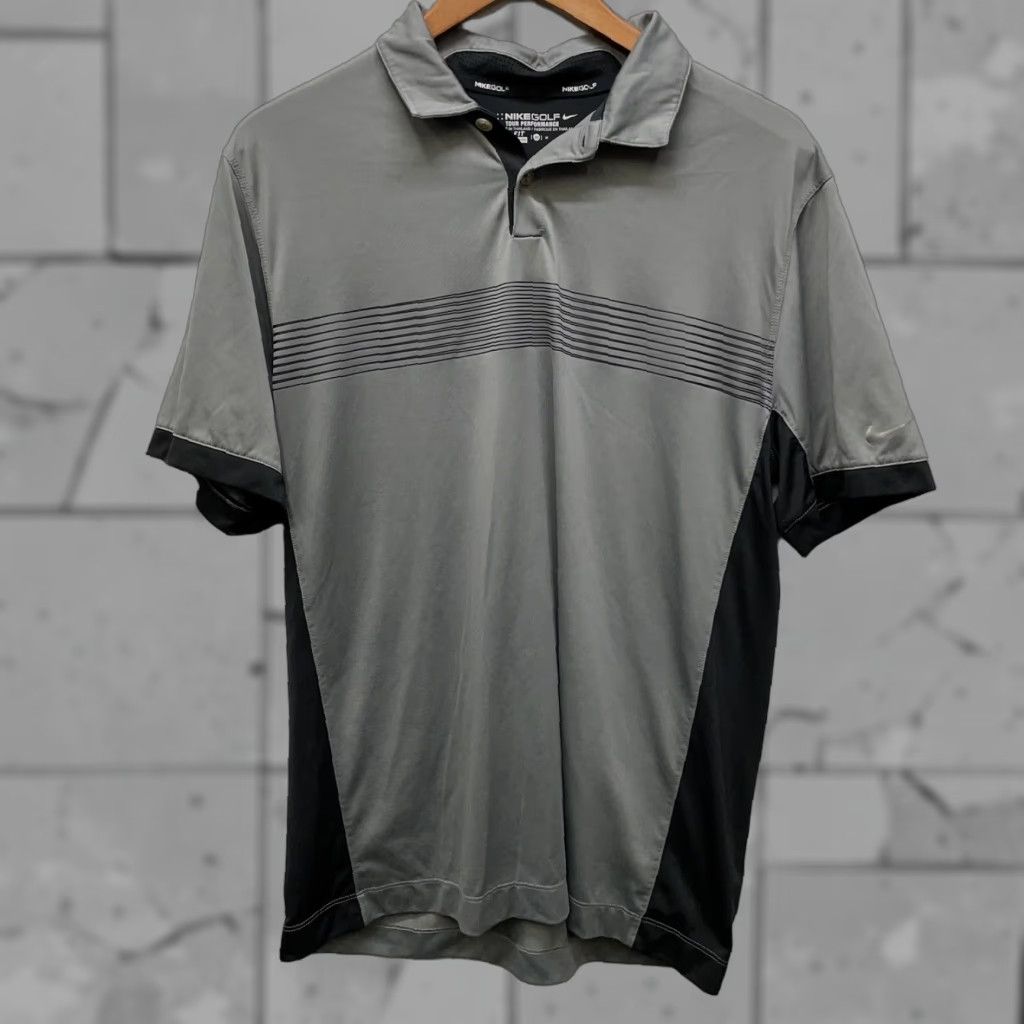 Nike NikeGolf Dri-Fit Tour Polo Shirt Mens M Gray Athletic Stretchy Shirt Size US M / EU 48-50 / 2 - 1 Thumbnail