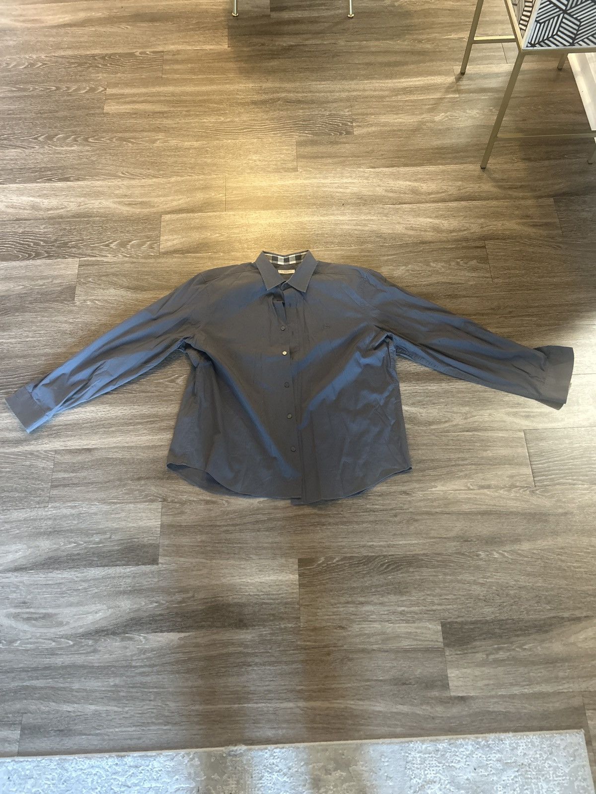 Burberry Burberry Brit Grey Button-Up Shirt – XL Size US XXL / EU 58 / 5 - 1 Thumbnail