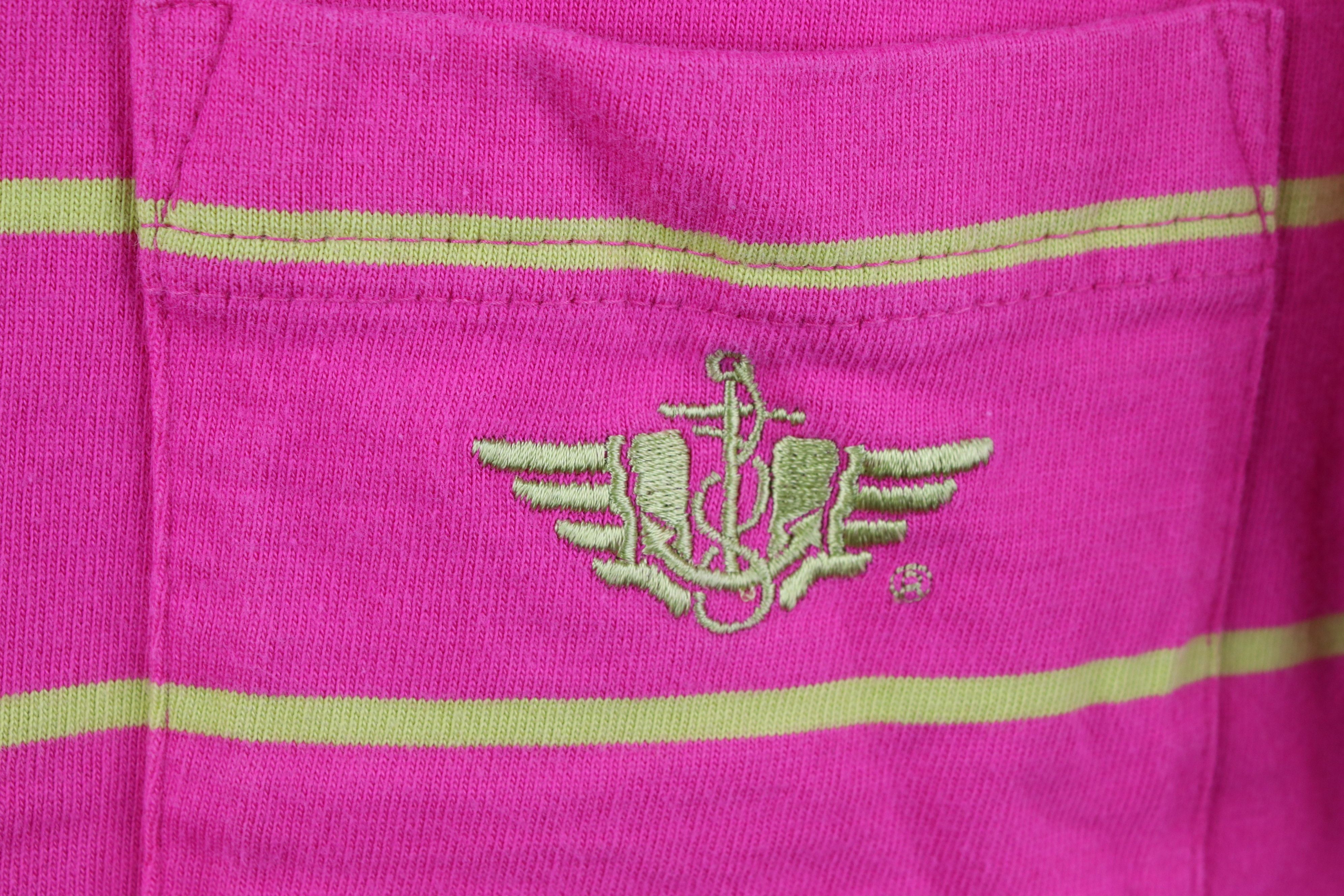 Dockers Vintage 90s Dockers Levi's Striped Pocket T-Shirt Pink USA Size L / US 10 / IT 46 - 4 Thumbnail
