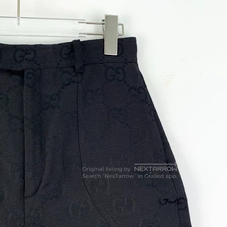 Gucci Gucci Black logo jacquard full print cotton tread equestri Size 25" / US 0 / IT 36 - 3 Thumbnail