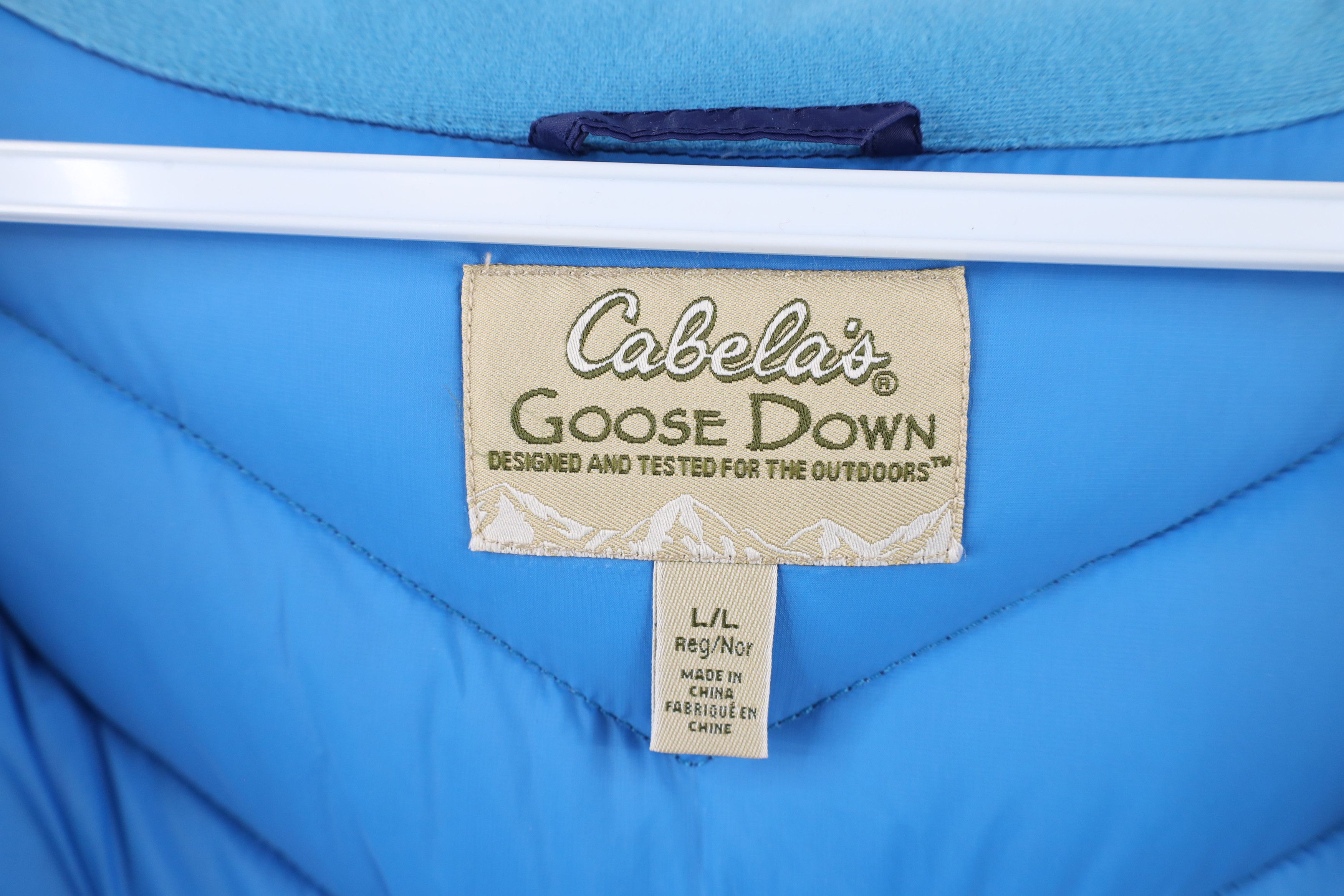 Cabelas × Vintage Cabelas Goose Down Insulated Full Zip Puffer Jacket Blue Size L / US 10 / IT 46 - 7 Thumbnail