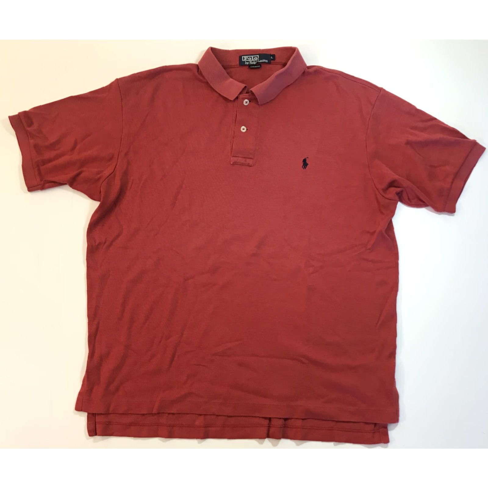 Ralph Lauren VINTAGE Polo Ralph Lauren Polo Shirt Mens Large Red Cotton Knit Logo Embroidered 90s Sports Button Collar Polo Shirt Mens Size US L / EU 52-54 / 3 - 2 Thumbnail