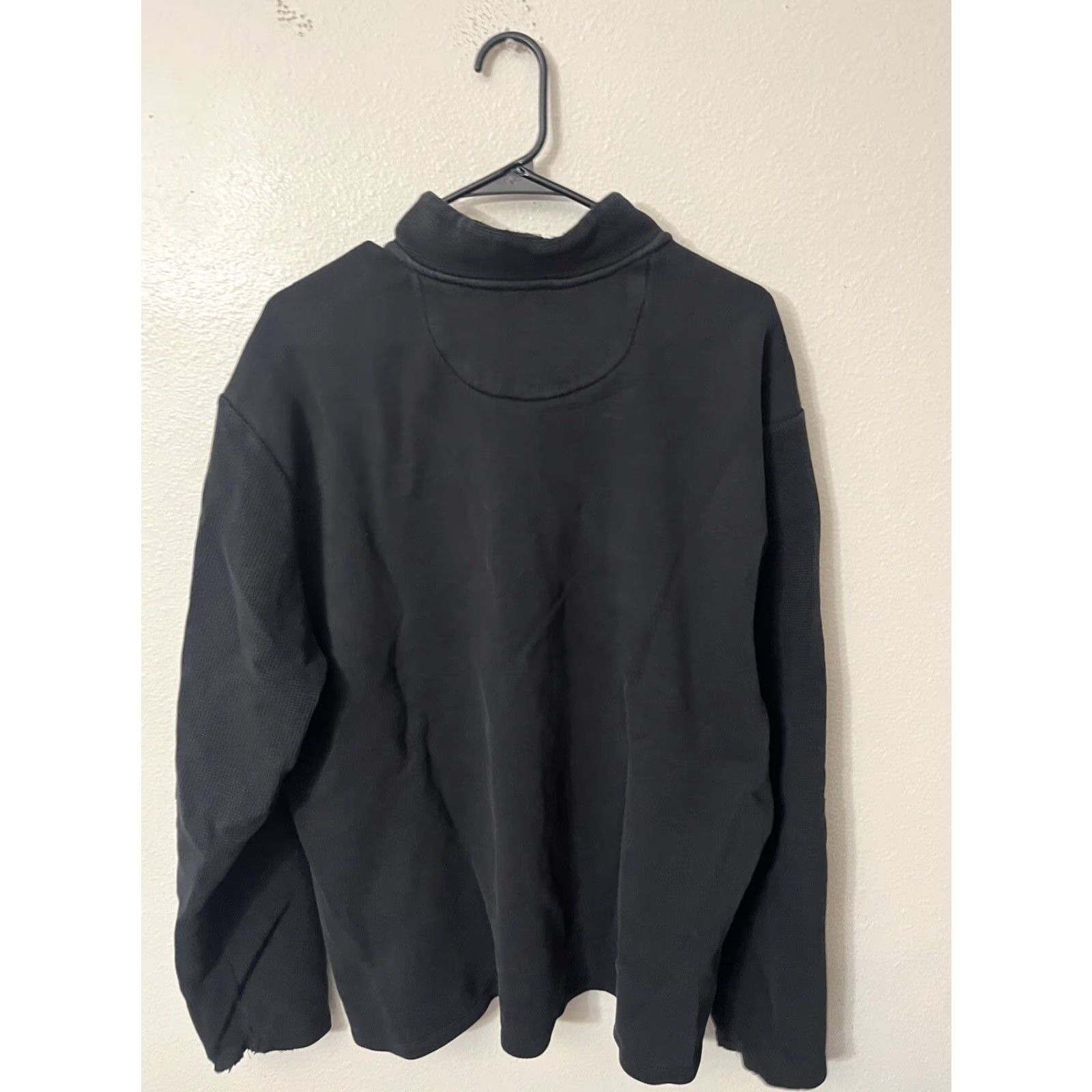 Calvin Klein Calvin Klein Jeans Men's Sweater 2XL Mock Neck 1/4 Zip Black Size US XXL / EU 58 / 5 - 3 Thumbnail