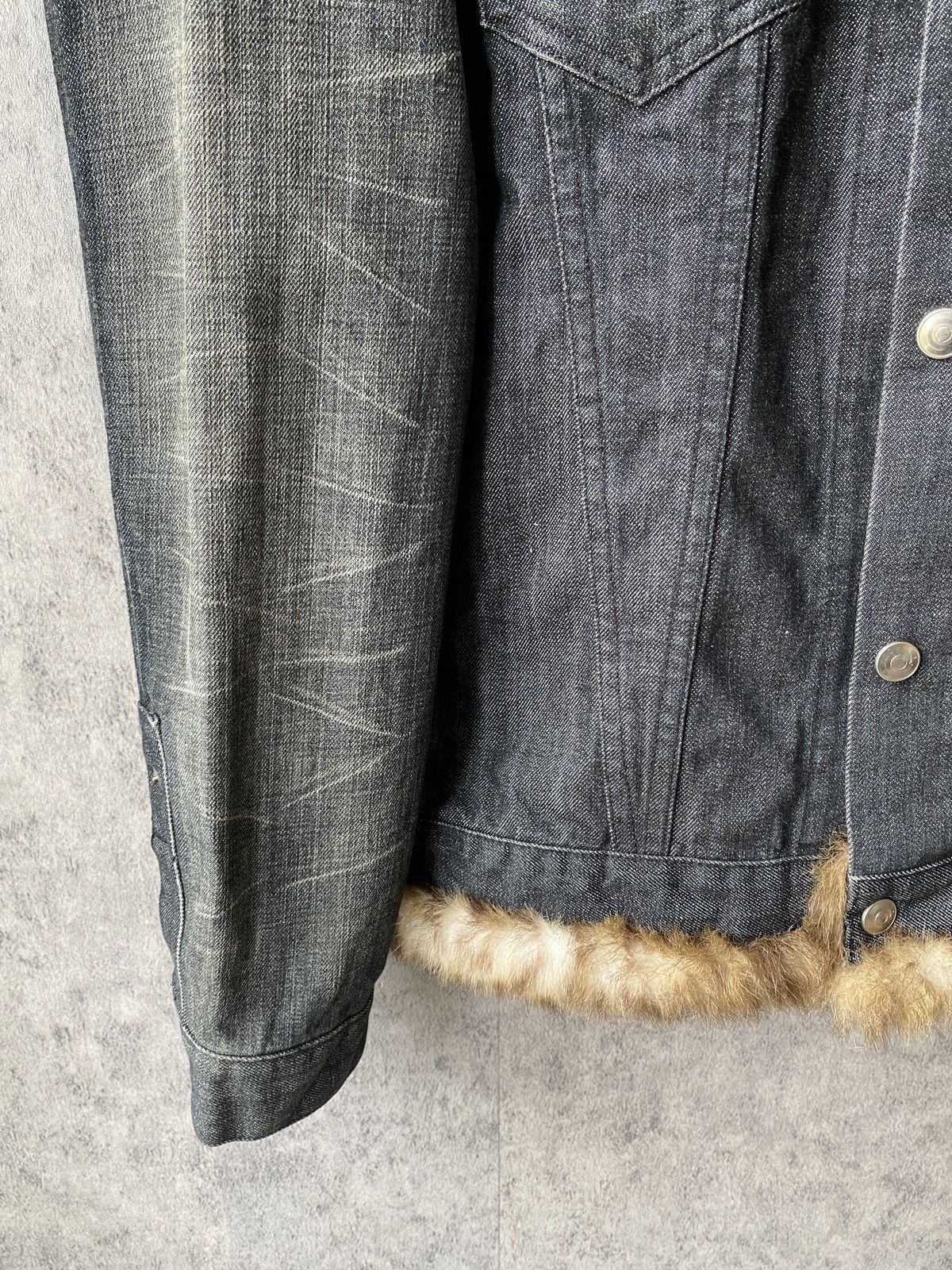 Japanese Brand Levi’s Star Japan Design Fur Denim Jacket Size US M / EU 48-50 / 2 - 5 Thumbnail