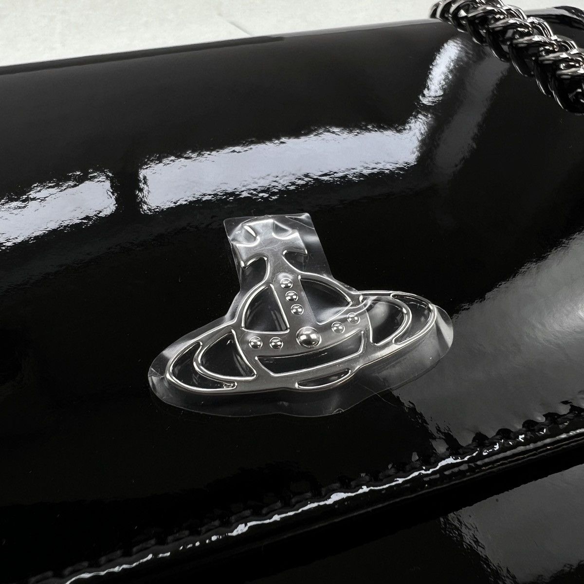 Vivienne Westwood Vivienne Westwood Shiny Patent Leather Crossbody Wallet Size ONE SIZE - 3 Thumbnail