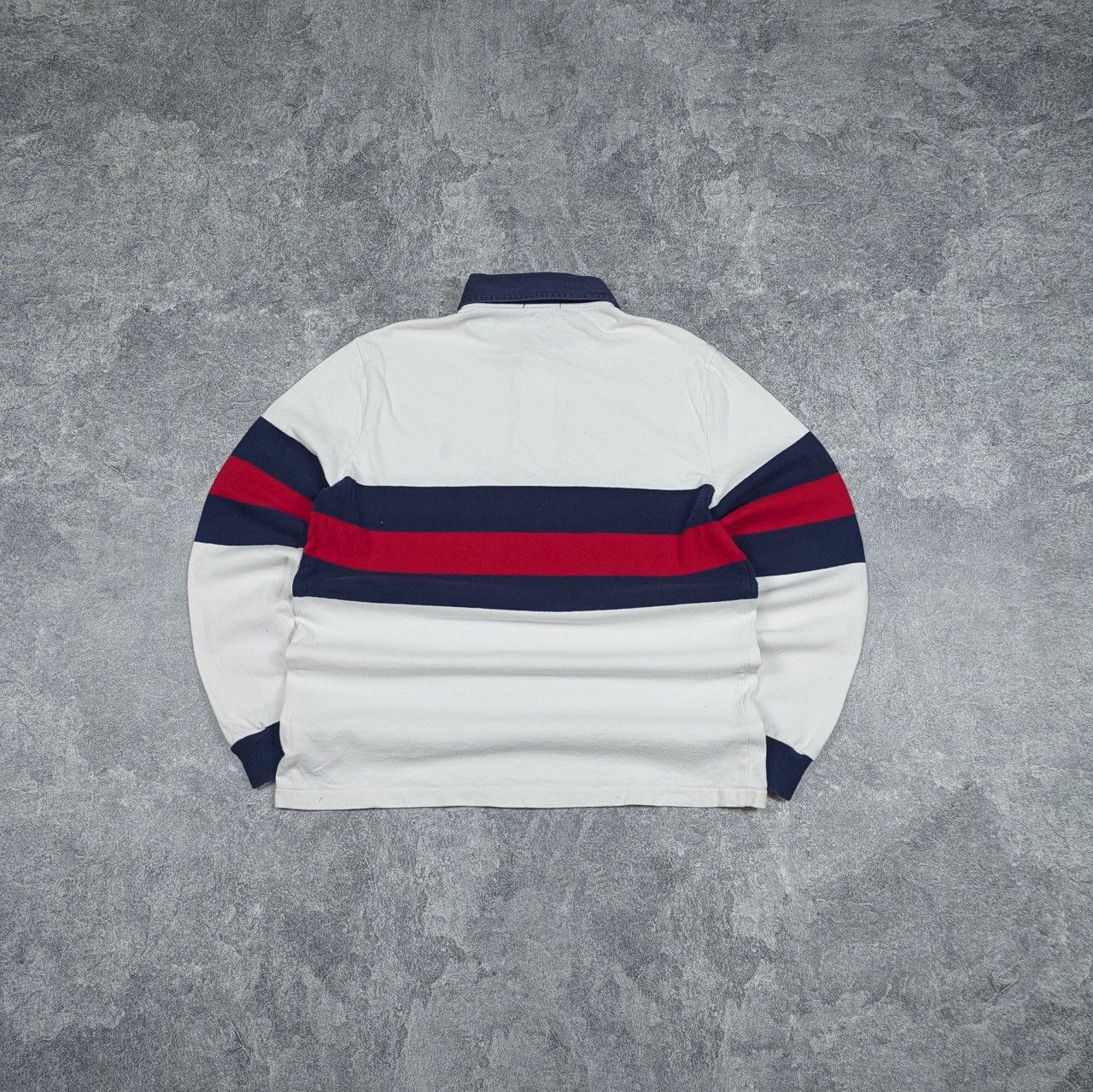 Polo Ralph Lauren Vintage Polo Ralph Lauren Striped Long Sleeve Rugby Polo Size US L / EU 52-54 / 3 - 4 Thumbnail