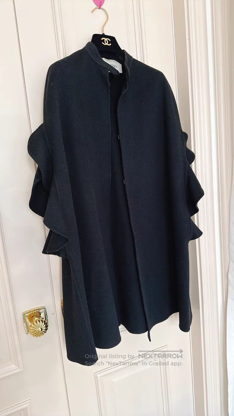 Valentino Valentino Wool coat black cloak Size S / US 4 / IT 40 - 4 Thumbnail