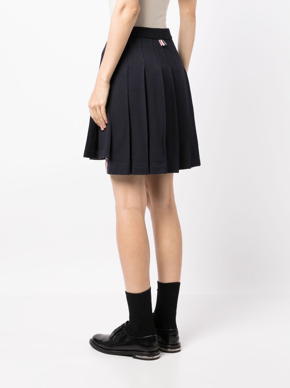 Thom Browne Thom Browne - Pleated Loopback Cotton Mini Skirt Size 25" / US 0 / IT 36 - 17 Thumbnail